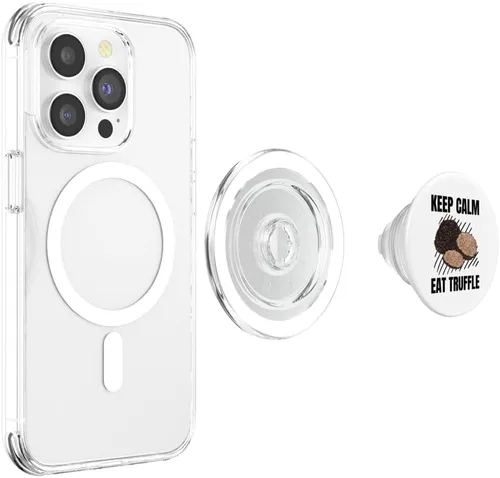 Miniatura 4 de Keep Calm Eat Truffle Vintage Grunge Truffle Lover PopSockets MagSafe PopGrip for iPhone