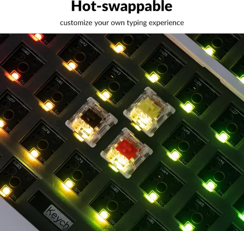Miniatura 5 de Keychron Q5 Pro Teclado mecánico inalámbrico QMK/VIA Barebone, diseño del 96% con perilla programable, diseño de doble junta, retroiluminación RGB