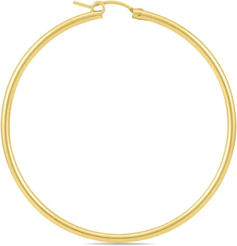 Miniatura 2 de Aretes de aro rellenos de oro amarillo de 14 quilates (2.165 in).