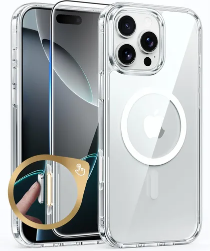 Miniatura 1690 de FNTCASE Funda para iPhone 13 Pro-Max: Fundas magnéticas transparentes compatibles con Magsafe Slim anti amarillamiento protección contra caídas