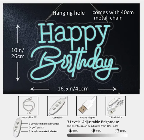 Miniatura 5 de Letrero de neón LED azul hielo para decoración de pared, fiesta, dormitorio, habitación, hogar, cumpleaños, decoración de Navidad, regalo de Azul