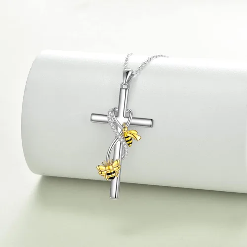 Miniatura 2 de POPLYKE Regalos para el Día de la Madre para mamá, collar de cruz de joyería regalos para madre, hija, abuela, plata de ley 925, collar con colgante