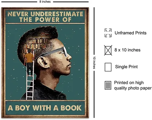 Miniatura 2 de Arte de pared negro afroamericano – Decoración motivacional inspiradora para el aula – Póster de cultura negra – Hombre afroamericano, hombres