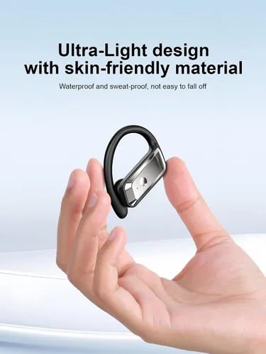 Miniatura 9 de Auriculares inalámbricos Bluetooth 5.4, auriculares deportivos de 53 horas de reproducción con pantalla LED, auriculares sobre la oreja, micrófono