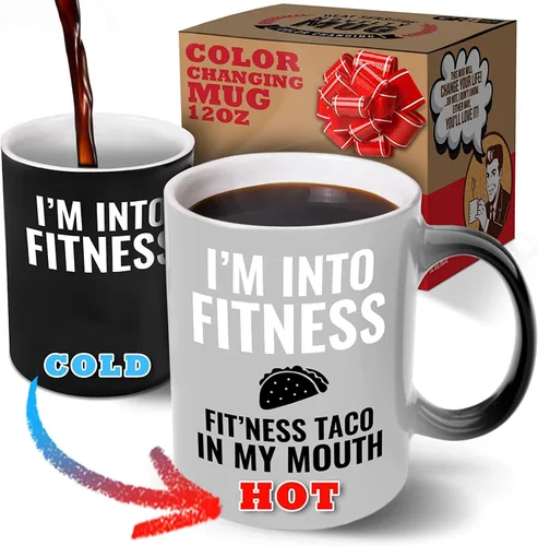 Miniatura 6 de Tazas de café navideñas que cambian de color, 12 onzas - Of Course I Talk To Myself - Taza de chocolate caliente para niños y tazas divertidas