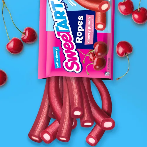 Miniatura 6 de SweeTARTS Ropes, Cherry Punch Candy, bolsa de 3 onzas (paquete de 12)