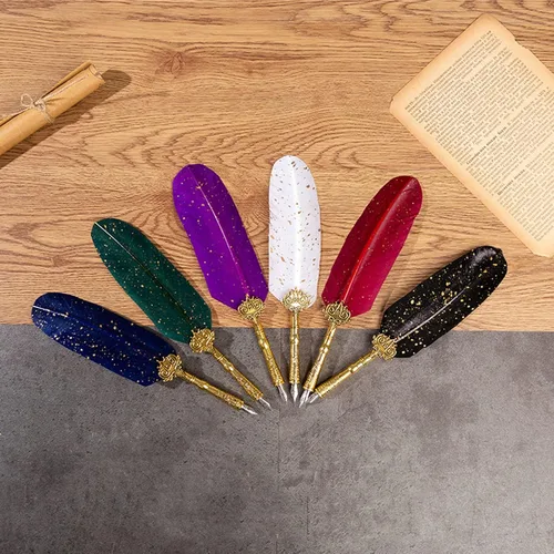 Miniatura 6 de Joyeee Juego de Plumas de Caligrafía, Juego de Pluma de Inmersión que Incluye Perlas de Cera de Sellado, Cuchara de Cera, Plumillas de Repuesto