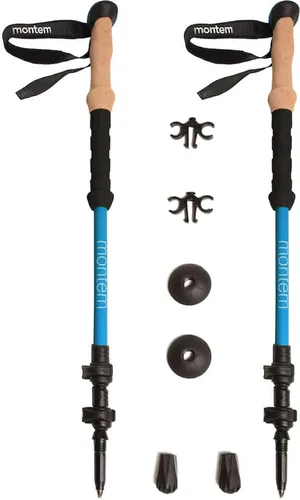 Miniatura 2 de Montem Bastones de senderismo, senderismo y senderismo ultraligeros 100% fibra de carbono, un par (2 bastones), ultraligeros, de bloqueo rápido