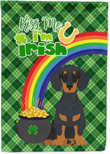 Miniatura 161 de Caroline's Treasures WDK4731GF - Bandera decorativa para jardín del día de San Patricio, color negro y tostado, Airedale Terrier, para jardín