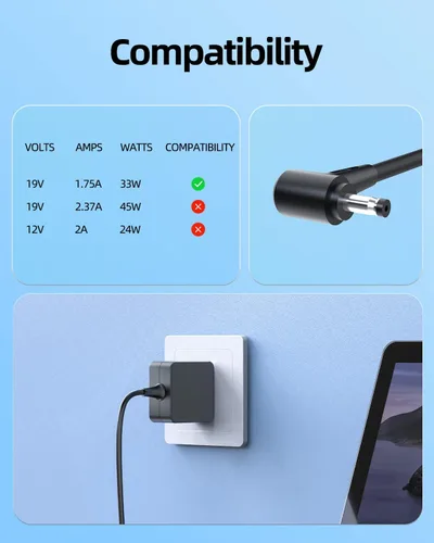 Miniatura 3 de Superer Cargador de CA con certificación UL para Asus Vivobook E12 E203MAH E203MA E203M E203NAH E203NA E203N E203N E203 E201NA E201N E201 Laptop