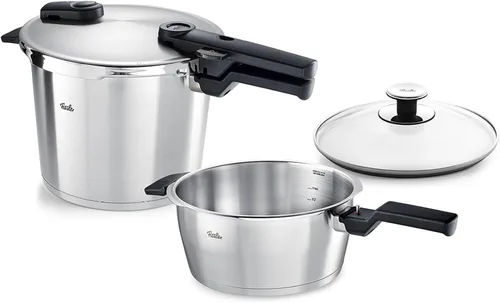 Miniatura 11 de Fissler Vitaquick Premium - Juego de 2 piezas de tamaño grande, olla a presión de 4.2 cuartos de galón y 8.5 cuartos de galón