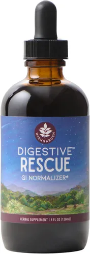 WishGarden Herbs Digestive Rescue, tintura de hierbas orgánicas, jengibre hinojo menta, alivia la hinchazón de gases, gotas líquidas para aliviar el