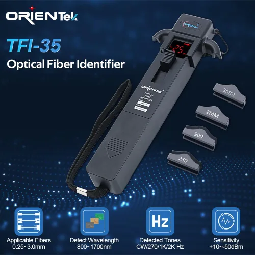 Miniatura 2 de ORIENTEK Identificador de fibra óptica TFI-35 Fibra viva OFI 4 adaptadores Detector vivo Identificador de tráfico 800nm -1700nm