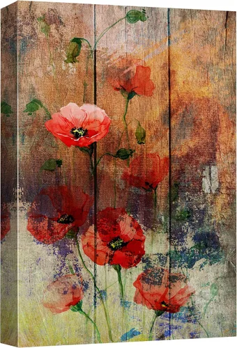 Miniatura 53 de Wall26 - Arte de pared estampado en lienzo con decoración occidental sobre panel de madera, naturaleza salvaje con sol y cielo brillantes, arte