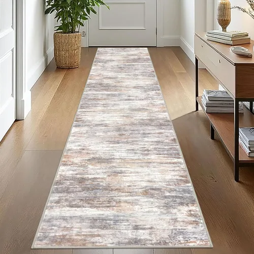 Miniatura 206 de KOZYFLY – Alfombra de pasillo moderna y lavable de diseño abstracto verde, 2 x 5 pies, antideslizante, suave y de pelo corto, ideal para cocina