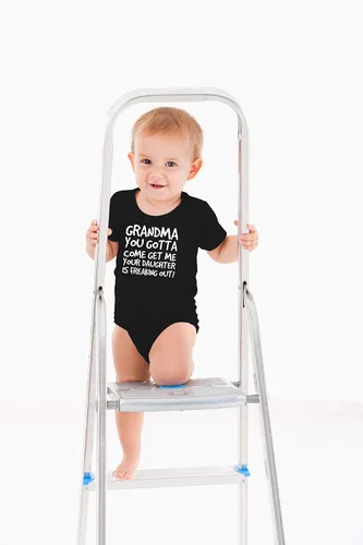 Miniatura 3 de AW Fashions Grandma Come Get Me. Your Daughter Is Freaking Out Baby Body Ropa para recién nacidos, trajes lindos