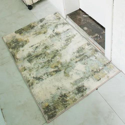 Miniatura 16 de Carvapet 9x12 Alfombras grandes para sala de estar y dormitorio, alfombra moderna lavable azul de pelo bajo con respaldo de goma, plegable, alfombra