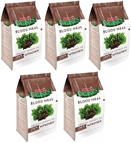 Jobe's Organics Fertilizante de harina de sangre, 3 libras - 5 bolsas