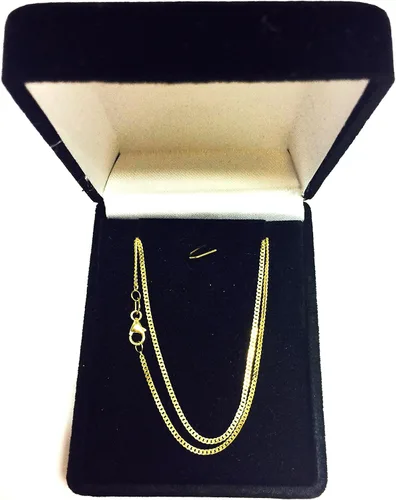 Miniatura 5 de Jewelry Affairs 10k Yellow Gold Gourmette Chain Necklace, 1.5mm