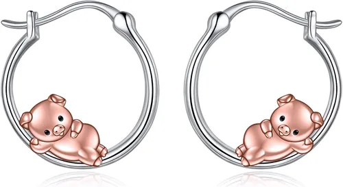 Miniatura 14 de VONALA Bonitos aretes de aro de plata de ley 925, regalos de cumpleaños para mujer