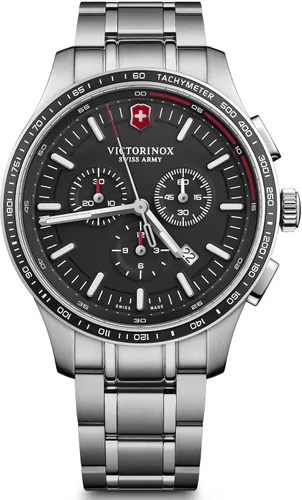 Victorinox Alliance Sport Chronograph Reloj para hombre con esfera negra 241816 Negro Cronógrafo movimiento de cuarzo