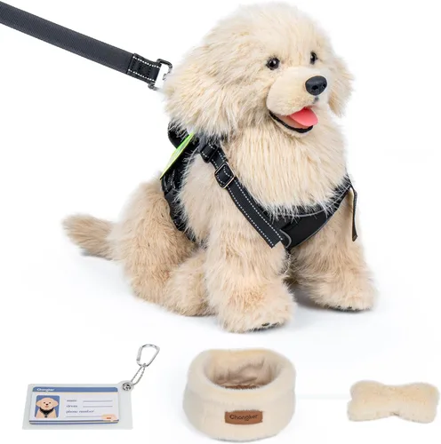 Chongker Animales de Peluche de Perro con Juguetes Magnéticos, Suaves y Tiernos Juguetes de Peluche Golden Retriever, Animales de Peluche de