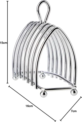 Miniatura 5 de KitchenCraft KCTOAST - Estante para tostadas con acabado cromado (metal, 6.3 x 5.9 x 2.8 in)