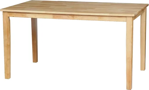 Miniatura 7 de Kings Brand Furniture - Mesa rectangular Kurmer de madera maciza para comedor, roble natural