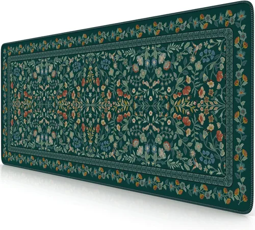Miniatura 19 de iCasso Alfombrilla de mouse estética pequeña con diseño floral, mini alfombrilla de mouse portátil rosa, antideslizante y cómoda, de tela para mouse