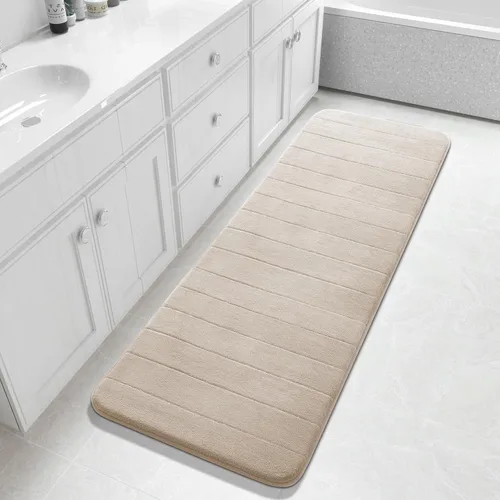 Miniatura 68 de Yimobra Tapete de baño de espuma viscoelástica, súper suave, absorbente, antideslizante, de secado rápido, lavable a máquina, tapete para bañera