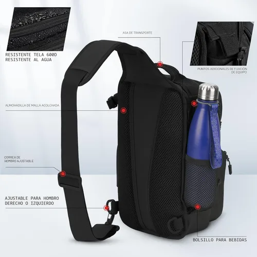 Miniatura 7 de KastKing BlowBak - Bolsa táctica para aparejos de pesca, mochila de pesca ligera, almacenamiento para equipo y equipo, regalo para hombres C: Negro