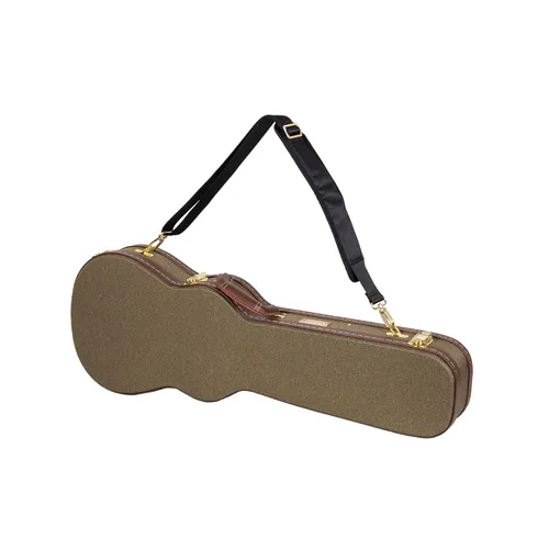 Miniatura 3 de Crossrock Estuche rígido de madera de lujo para ukeleles soprano, estilo mochila, verde vintage (CRW700SUGN)