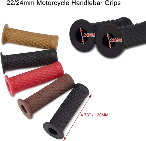 Miniatura 3 de Puños de manillar de motocicleta para manillares de 7/8" 22 mm/24 mm Tpu antideslizantes universales