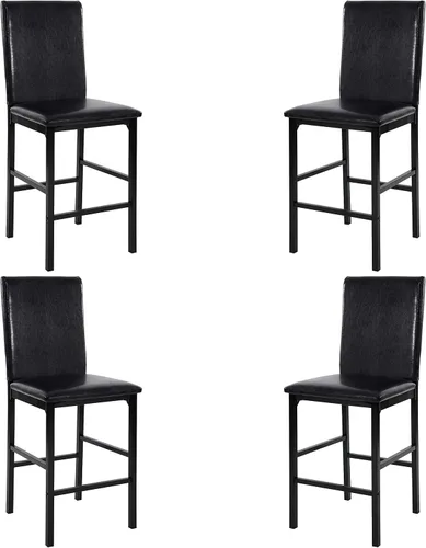 Miniatura 9 de Lexicon Malaya - Mesa de comedor con altura superior de mármol sintético, 40 pulgadas de largo x 40 pulgadas de ancho, marrón