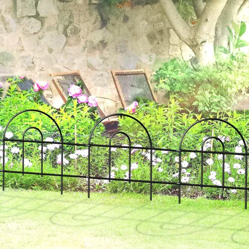 Miniatura 9 de FOREHOGAR Borde decorativo blanco para valla de jardín, 18 pulgadas x 50 pies, alambre de metal para exteriores, valla de jardín, cama de flores