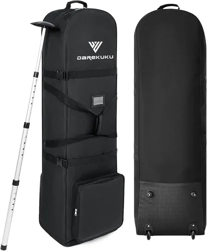 Miniatura 8 de DAREKUKU Golf Travel Bags with Wheels for Airlines - 900D Heavy Duty Oxford Wear-Resistant, Soft-Sided Foldable Design Golf Club Case, Budget