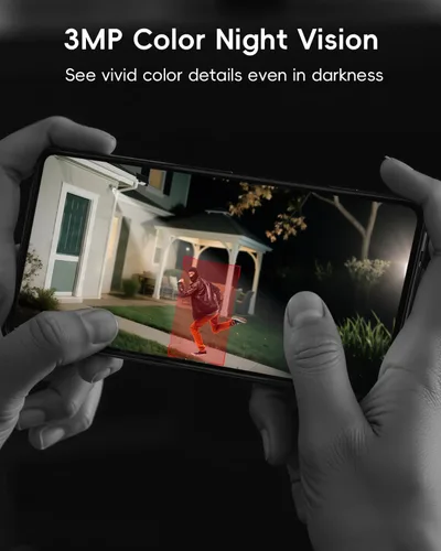 Miniatura 4 de ZUMIMALL Cámaras de seguridad solar de 9 W inalámbricas para exteriores, cámaras de grabación AOV 24/7 para seguridad del hogar, vista de 360°