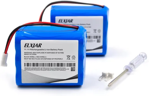 Paquete de 2 baterías de repuesto de iones de litio de 11.1 V 5200 mAh con conector hembra MTA-100 de 2 pines, 6 celdas 18650, 100 W RAMP/Rib Bare