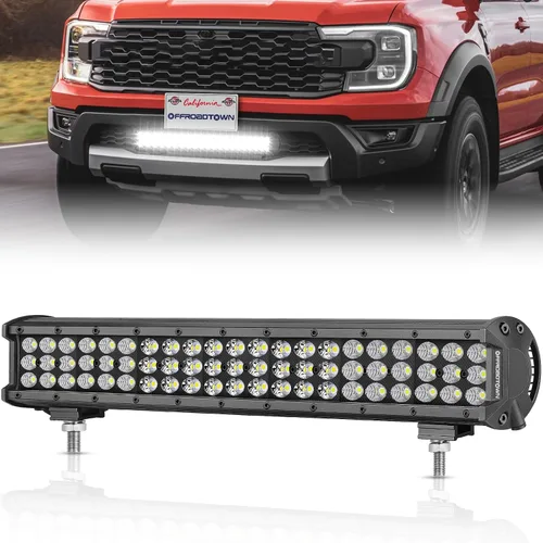 Miniatura 13 de OFFROADTOWN Cápsulas LED 2 piezas 4 pulgadas Barra de luz de 54 W con fila triple, focos cúbicos, luz de trabajo 5400 lm, impermeable, luces