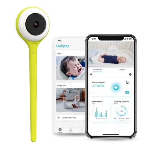 Miniatura 6 de Lollipop Monitor de bebé (algodón de azúcar) - Cámara inteligente Wi-Fi completa de detección real de llanto con plan adicional en la aplicación