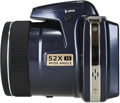 Miniatura 4 de Cámara digital Kodak Pixpro AZ528 (azul) Paquete que incluye: tarjeta de memoria de 32 GB, kit de filtros, lector de tarjetas, correa de mano