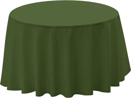 Miniatura 13 de BYDOLL Mantel redondo de 48 pulgadas para mesa de máximo 38 pulgadas de diámetro, poliéster burdeos, lavable, sin arrugas, a prueba de derrames