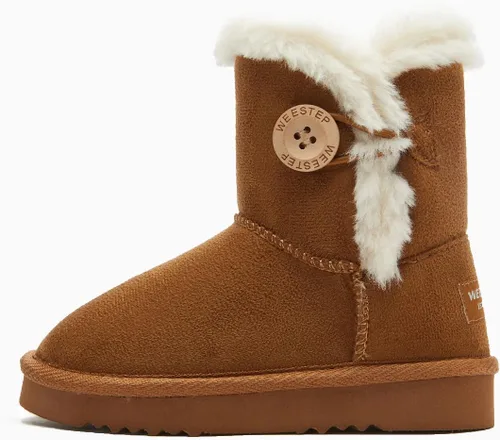 Miniatura 3 de Weestep Botas de nieve ligeras para invierno, botón de madera, piel de oveja