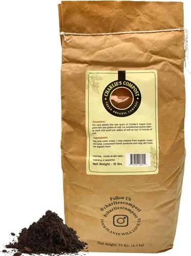 Charlie's Vegan Compost – Jardinería orgánica concentrada vegana sin crueldad animal para plantas enmienda de suelo potenciador de suciedad –