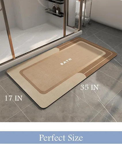 Miniatura 7 de MontVoo - Tapete de baño antideslizante, súper absorbente, resistente a las manchas, de secado rápido, delgado, para baño, suelo, bañera, tocador