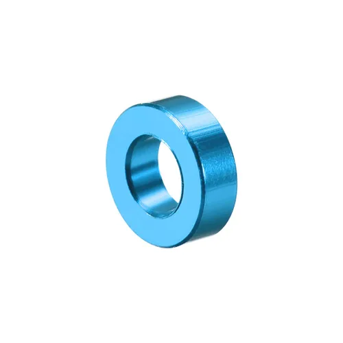 Miniatura 3 de uxcell 5 unids redondo aluminio separador columna espaciador 0.122x0.236x0.079 in (IDxODxH) Aqua Blue para Drone FPV Quadcopter Racing RC Azul
