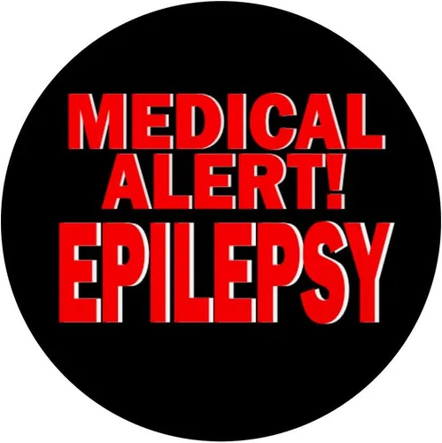 Miniatura 3 de Alerta médica de alerta contra la epilepsia de seguridad, regalo PopSockets agarre y soporte para teléfonos y tabletas, Negro