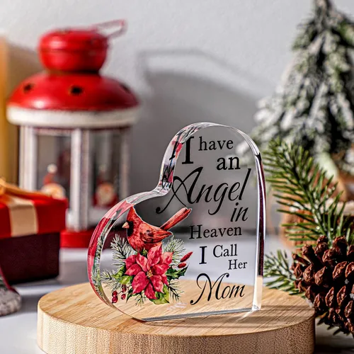Miniatura 4 de Karenhi Regalos de Navidad de Cardenal Rojo de 4 Pulgadas, Regalo Conmemorativo de Duelo por la Pérdida de un Ser Querido, Decoraciones de Papá