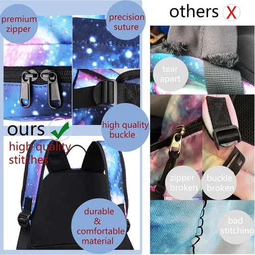 Miniatura 6 de Lmeison Mochila para adolescentes mochila de anime casual para viajes Portátil
