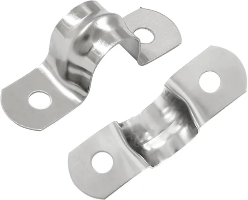 Miniatura 3 de Hitefu 50 correas de tubo rígidas de acero inoxidable, M12 1/2 pulgadas, correa de dos agujeros, abrazaderas de tubo con soporte en U, abrazadera